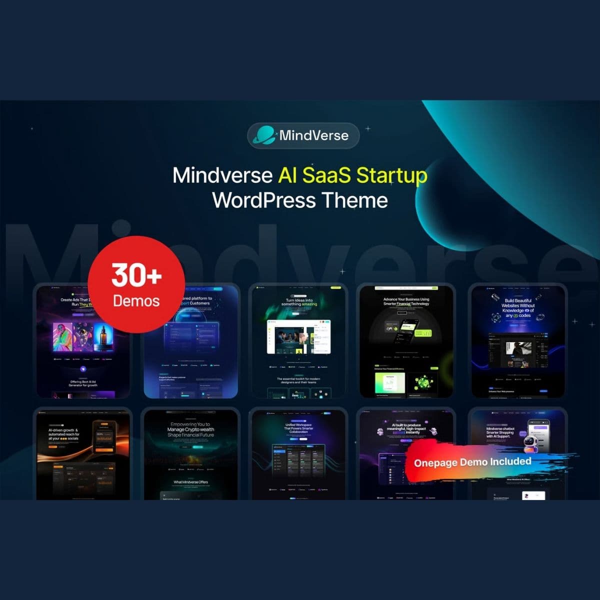 Mindverse - SaaS & AI Startup WordPress Theme