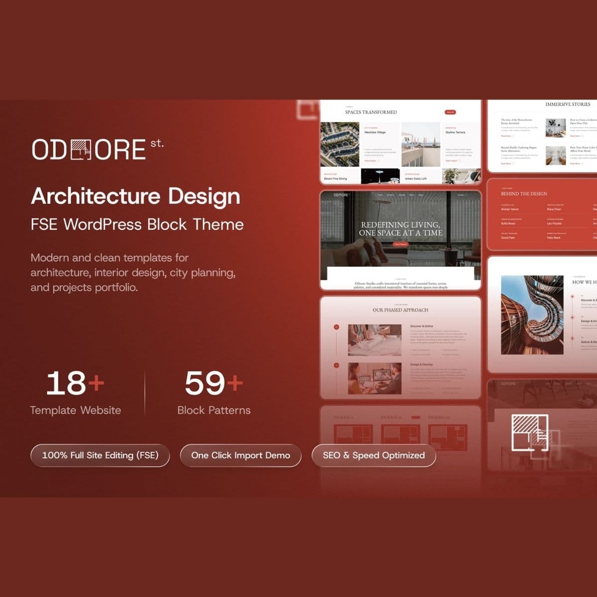 Odoore Studio – Architecture & Interior Design FSE WordPress Block Theme