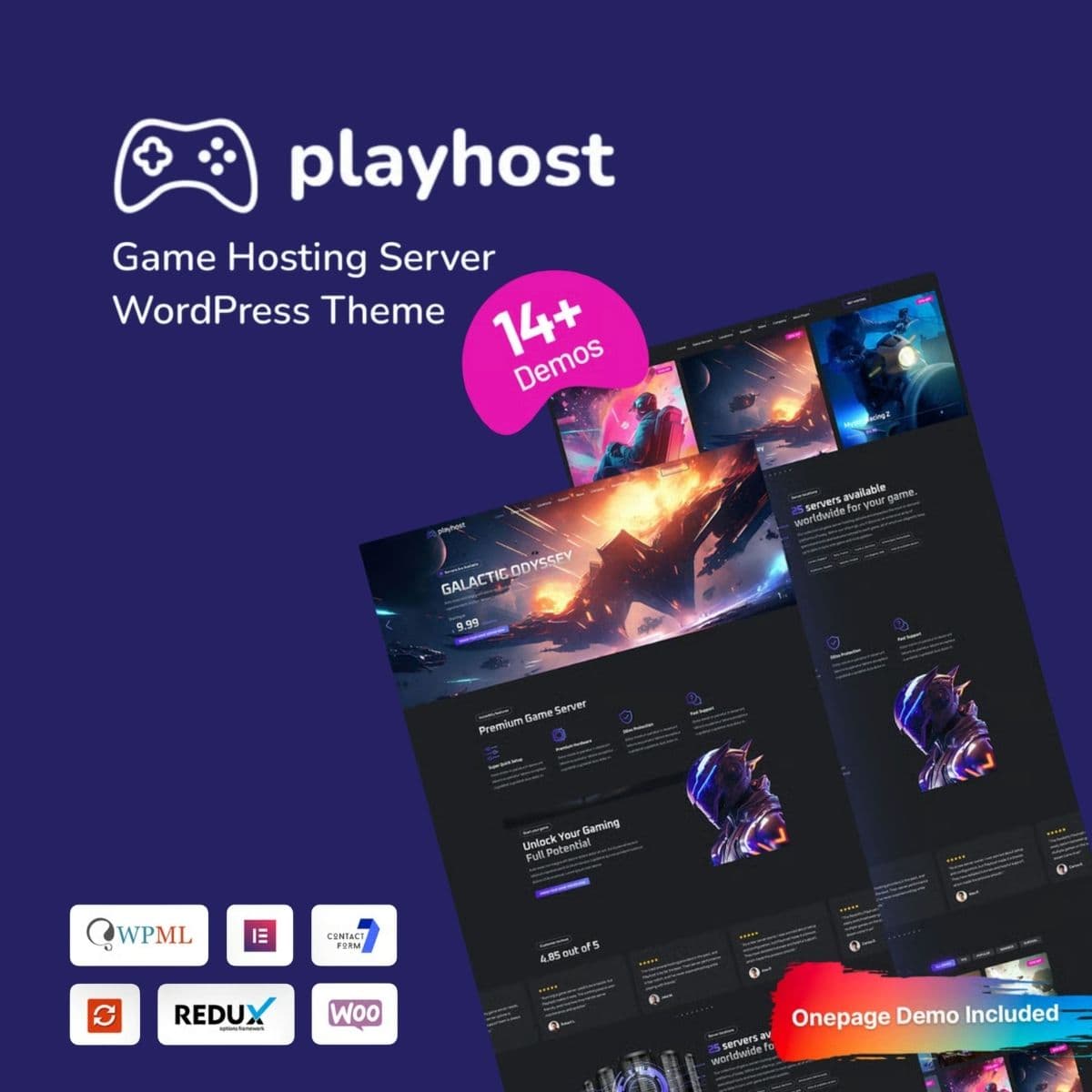 Playhost - Game Hosting Server WordPress Theme