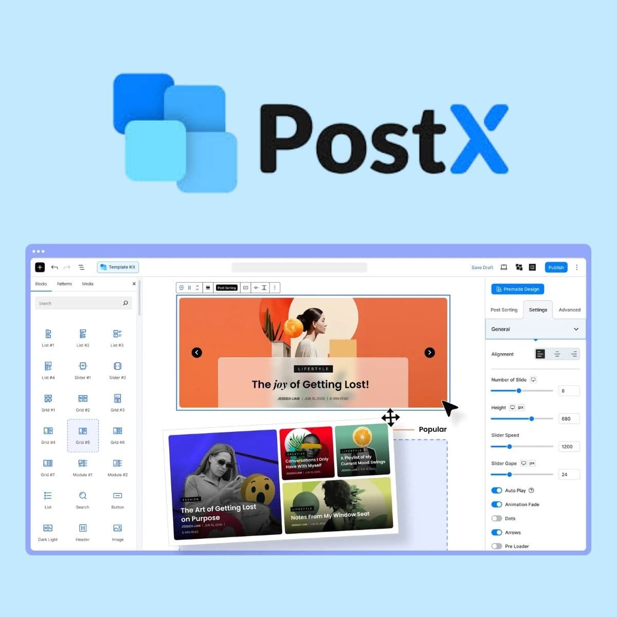 PostX Pro Gutenberg Post Blocks