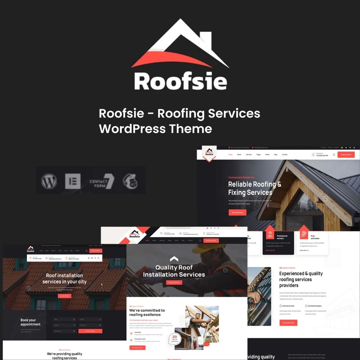 Roofsie - Roofing Services WordPress Theme