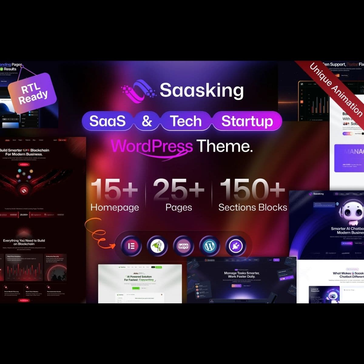 Saasking - SaaS & Tech Startup WordPress