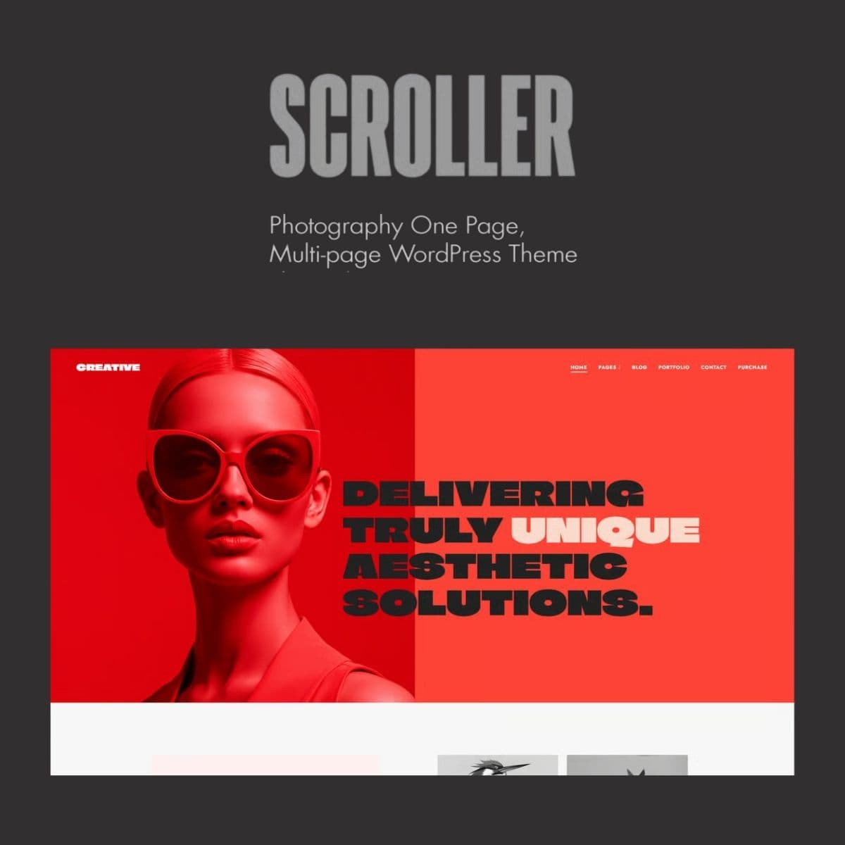 Scroller - Photography One Page / Multi-page WordPress Theme