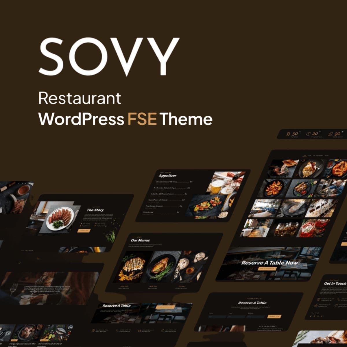 Sovy - Restaurant Gutenverse FSE WordPress Block Theme