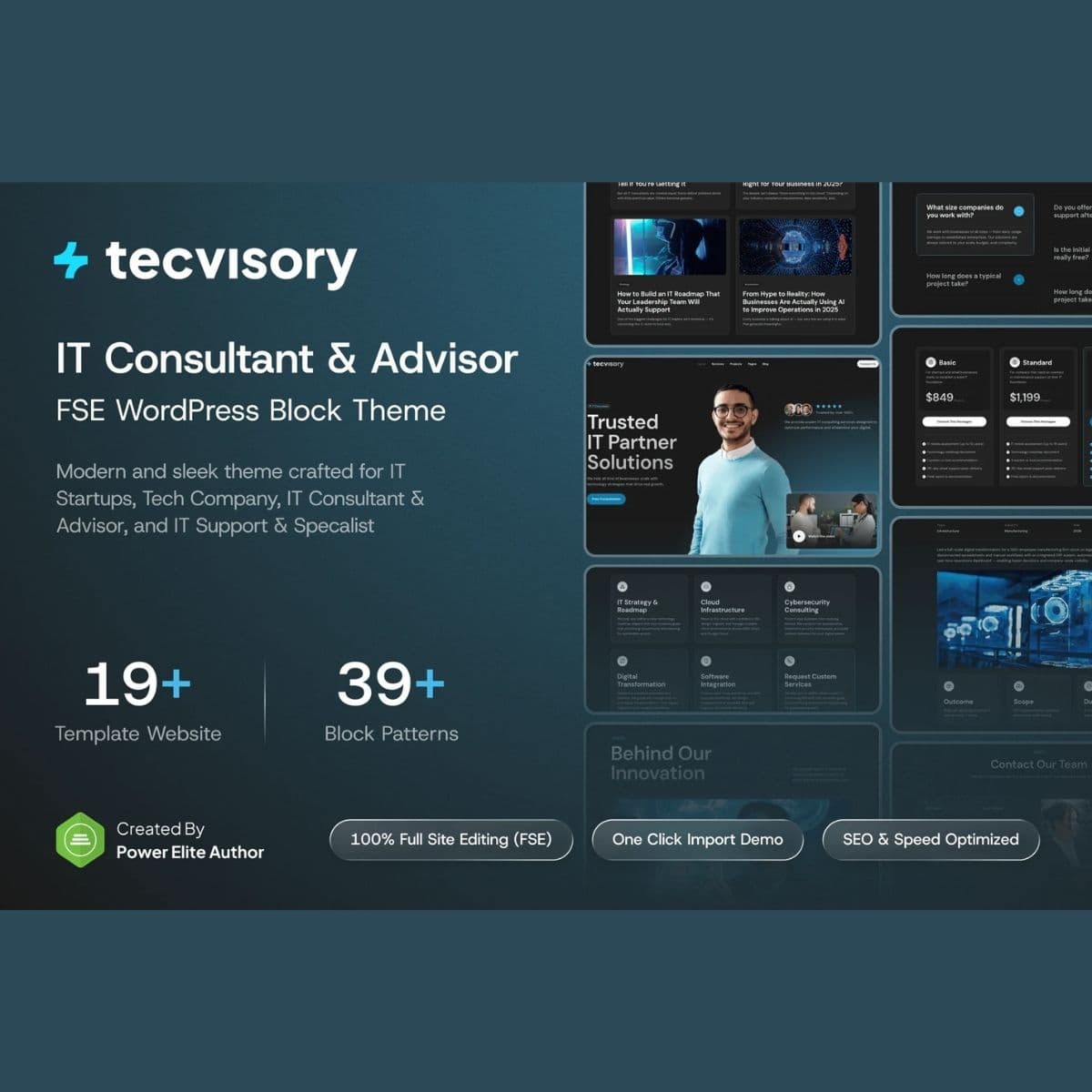 Tecvisory – IT Consultant & Advisory Gutenverse FSE WordPress Block Theme
