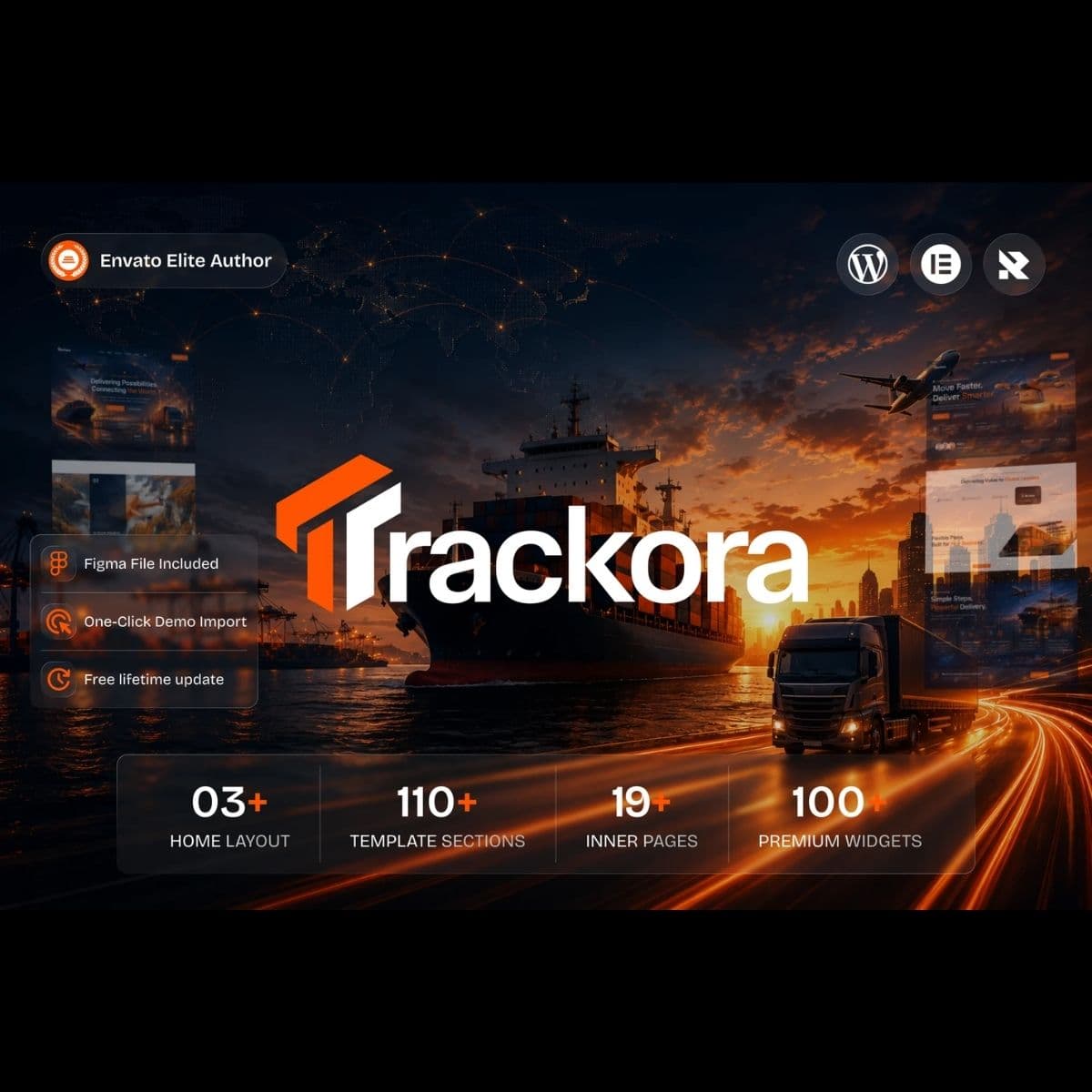 Trackora - Transportation & Logistics Elementor WordPress Theme