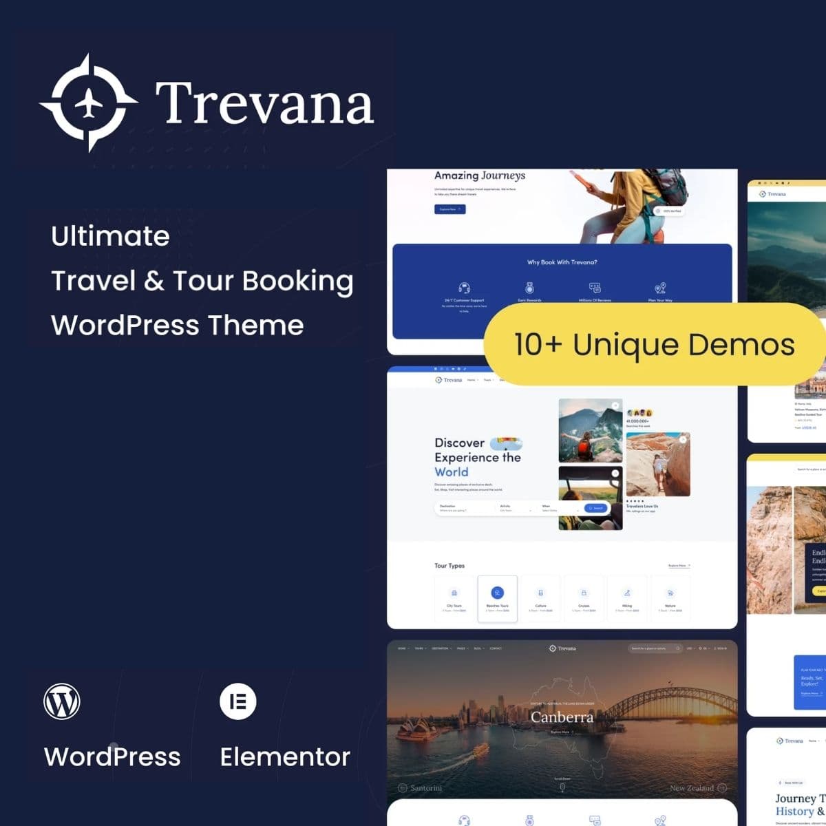 Trevana - Travel & Tour Booking WordPress Theme