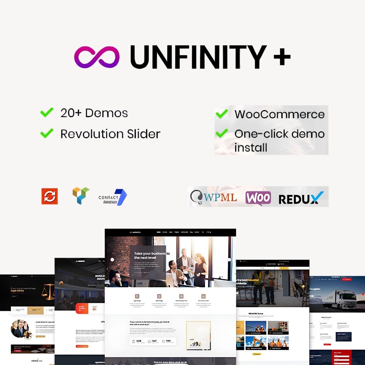Unfinity - One Page WordPress Theme