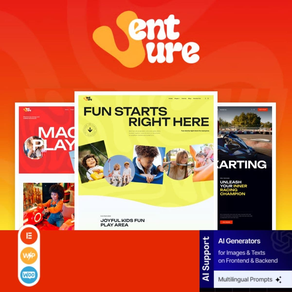 Venture - Karting, Theme Park & Carousel WordPress Theme