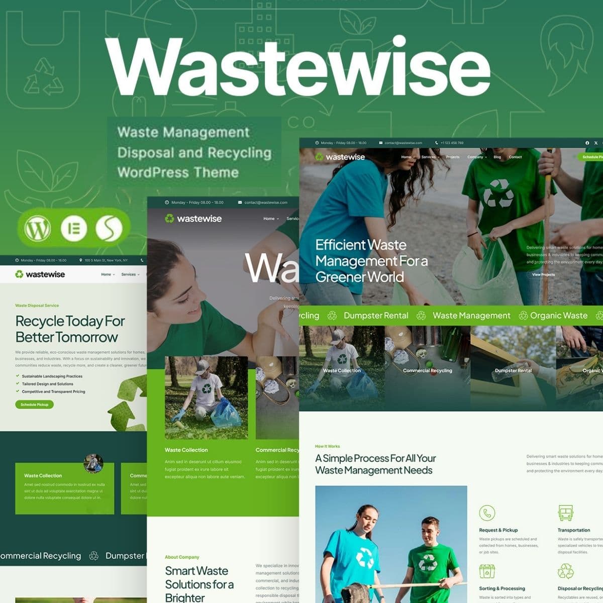 Wastewise - Waste Management Disposal and Recycling WordPress Theme