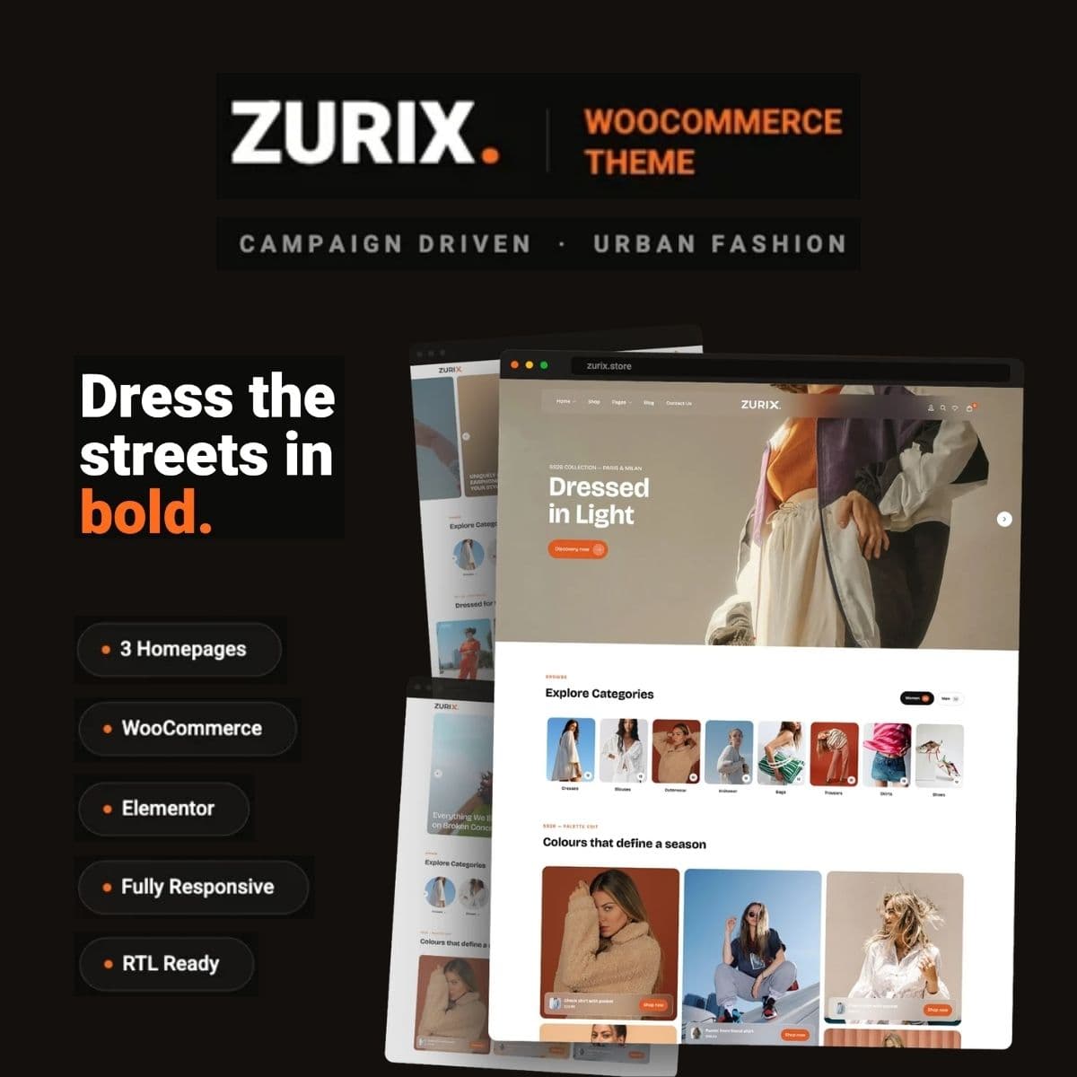 ZURIX - Campaign Driven Urban Fashion WooCommerce Theme