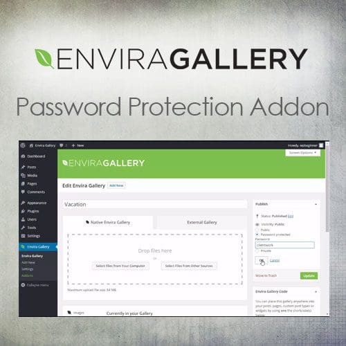 Envira Gallery - Password Protection Addon