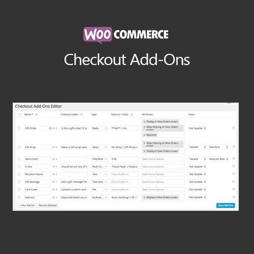 WooCommerce Checkout Add-Ons