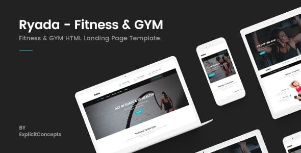 Ryada - Fitness & GYM HTML Landing Page Template