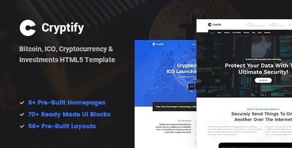 Cryptify - Bitcoin, Cryptocurrency Html Template