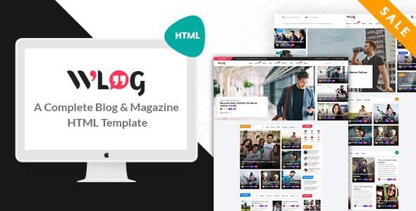 Wlog - Blog and Magazine HTML Template