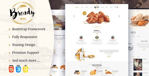 Bready - Bakery, Cakery & Food Template