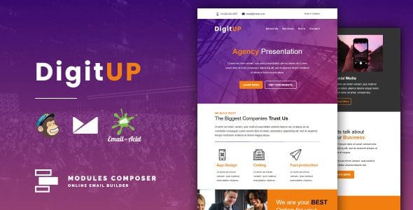 Digitup - Responsive Email for Agencies, Startups & Creative Teams with Online Builder