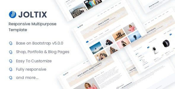 Joltix - Bootstrap 5 Minimal Portfolio and Agency Template
