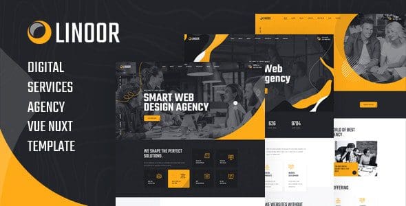Linoor - Vue Nuxt Digital Agency Services Template