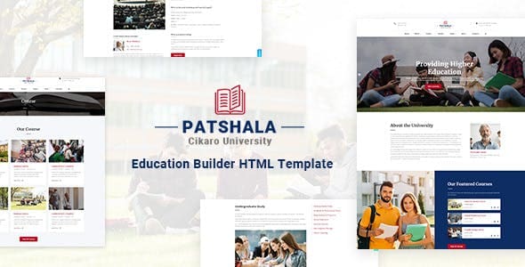 Patshala - Education HTML Template with Page Builder