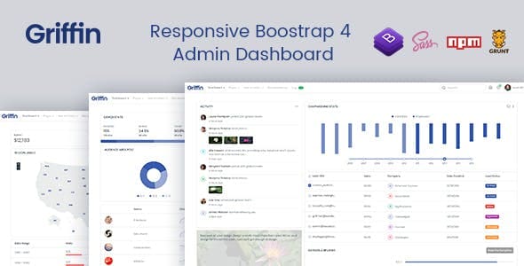 Griffin - Clean Developer-friendly Bootstrap 4 Admin Dashboard & UI Kit