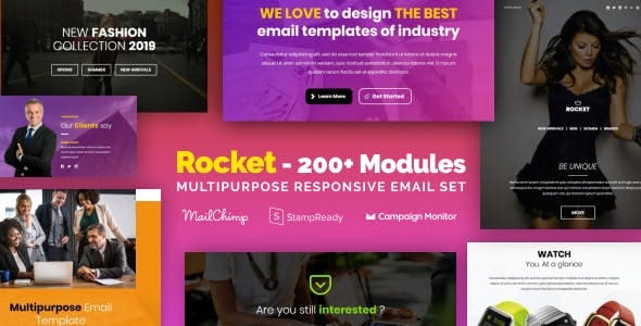 Rocket - Responsive Email with 200+ Modules