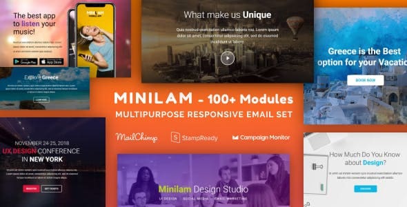 Minilam - Responsive Email with 100+ Modules