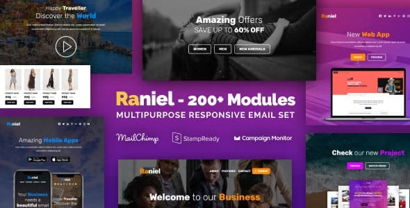 Raniel - Responsive Email with 200+ Modules