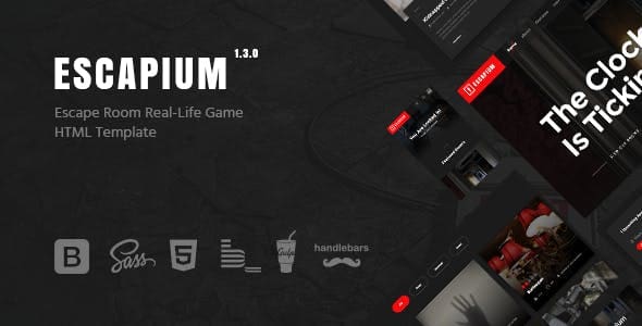 Escapium - Escape Room Games HTML Premiums Templates Free Nulled