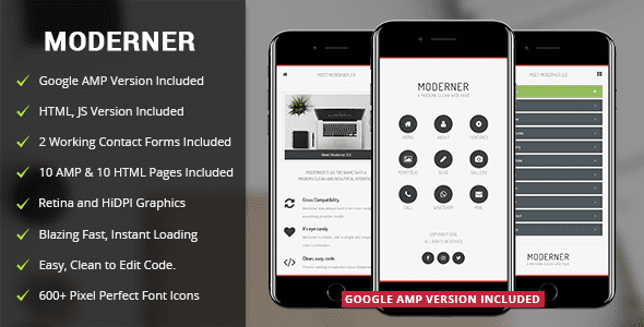Moderner Mobile | Mobile Template & Google AMP