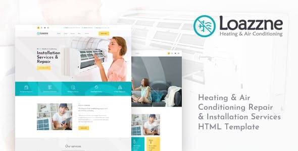 Loazzne - Heating & Air Conditioning Services HTML Template