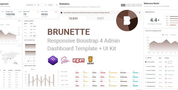 Brunette - Responsive Bootstrap 4 Admin & Powerful UI Kit