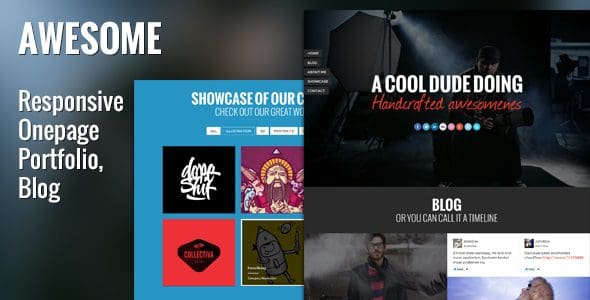 Awesome Responsive Onepage Portfolio & Blog