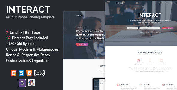 Interact - Multipurpose Landing Page Template
