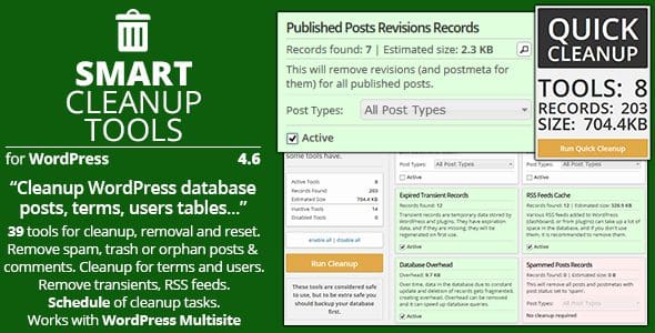 Smart Cleanup Tools - Plugin for WordPress