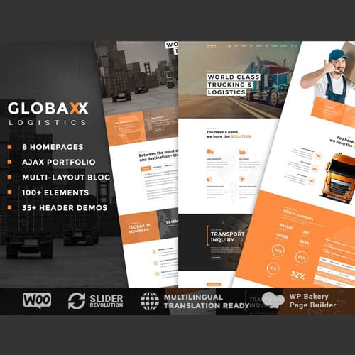 Globax - Logistics WordPress Theme + Woocommerce