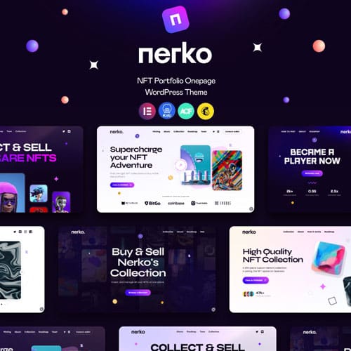 Nerko - NFT Portfolio WordPress Theme