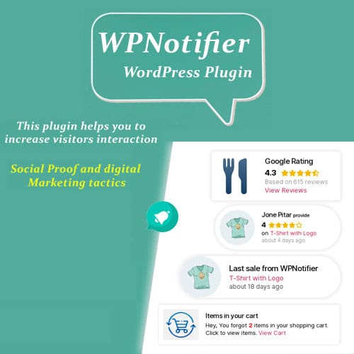 WPNotifier - Notification WordPress Marketing Plugin For Visitors Attention and Social Proof
