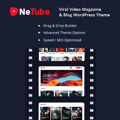 Netube - Viral Video Blog / Magazine WordPress Theme