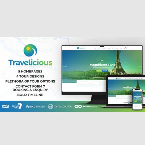 Travelicious - Tour Operator WordPress Theme