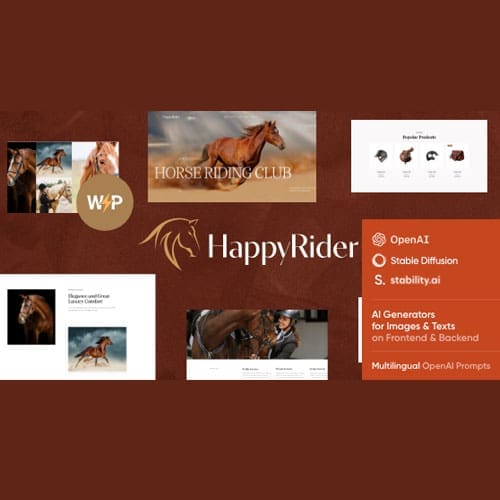 Happy Rider - Horse School & Equestrian Center WordPress Theme