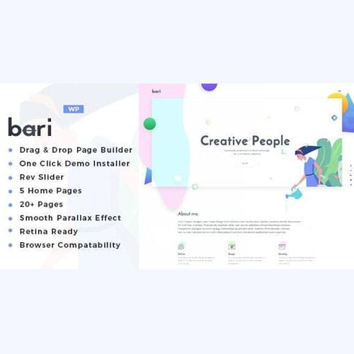 Bari - Portfolio and SEO /Digital Agency WordPress Theme