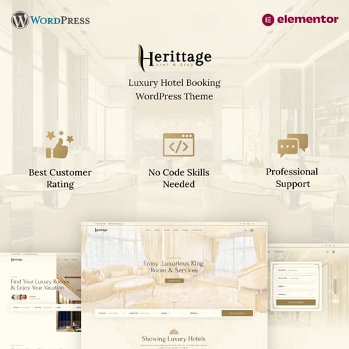 Herittage - Hotel Booking WordPress Theme