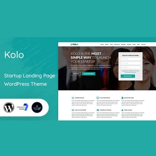 Kolo - Startup Landing Page WordPress Theme