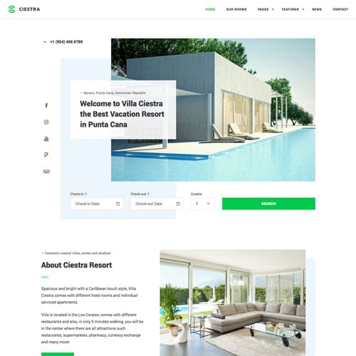 Ciestra - Professional WordPress Theme for Property Rental Website