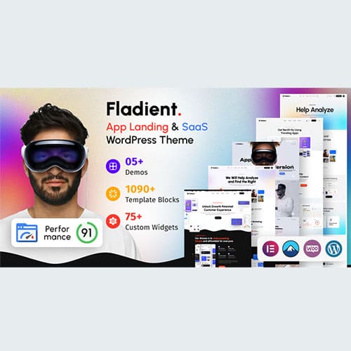 Fladient - App Landing Page WordPress Theme