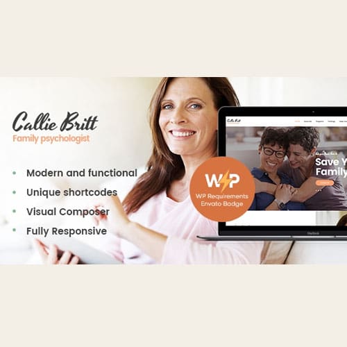 Callie Britt | Family Counselling Psychology WordPress Theme