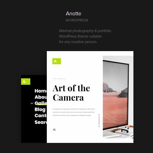 Anotte – Horizontal Photography WordPress Theme