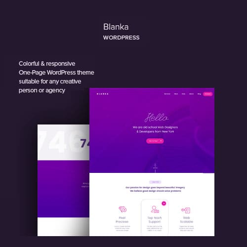 Blanka – One Page WordPress Theme